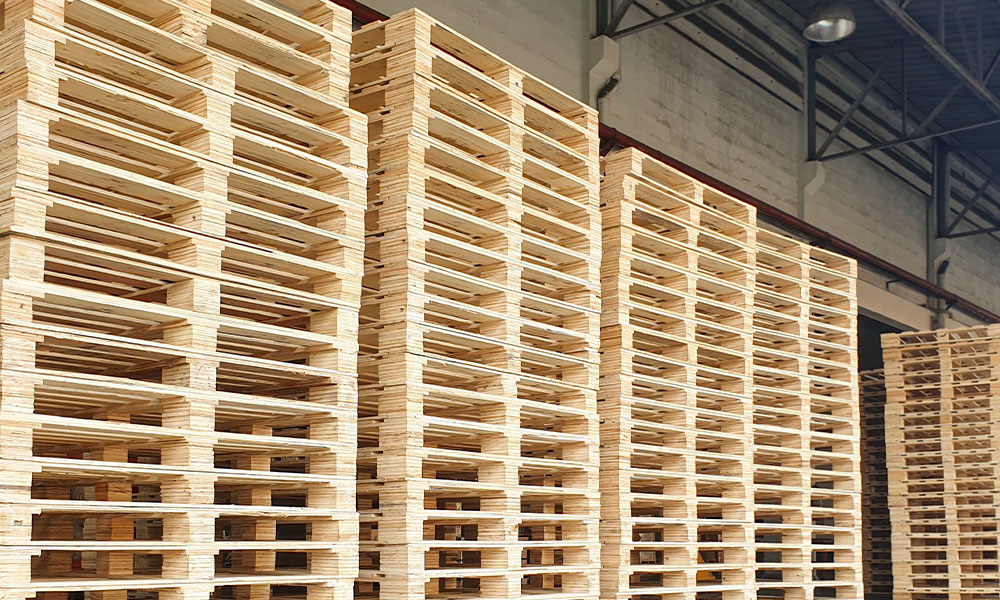 New Grade A pallets on automated sorting line